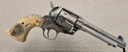 Ruger Vaquero .45 CAL Revolver, Custom Engraved, Serial 55-77197