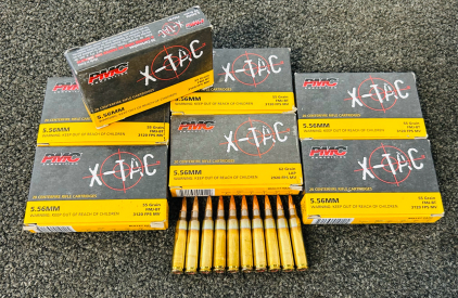 (140) Rnds Of PMC X-Tac 5.56 (55 Gr. FMJ-BT) Centerfire Rifle Cartridges