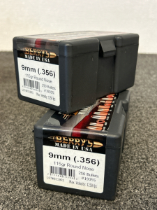 (300+) Count Berrys Made In The USA 9mm (.356) 115 Gr. Round Nosed Bullets