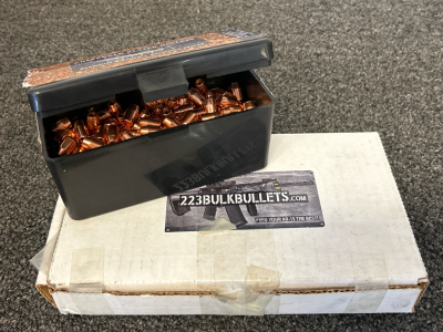 Opened Case Of Berrys 124 Gr. HP Bullets and 223 Cal 55 Gr. Bullets