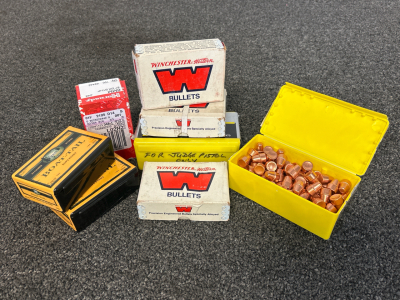 Mixed Ammunition: Boat Tail 24 Cal 85 Gr. Speer Bullets, Hornady 6mm 87 Gr., Winchester 6mm/ 243 Cal 100 Gr., and 45 Cal 185 Gr.