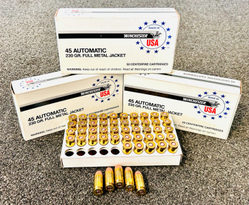(150) Rnds Of Winchester 45 Automatic 230 Gr. FMJ
