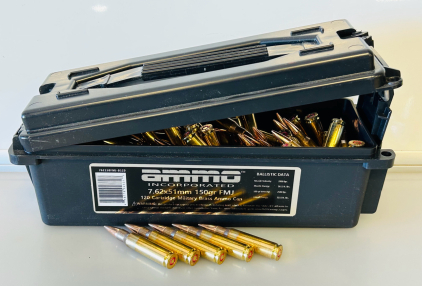 Ammo Box With (120 Rnds) 7.62x51mm 150 Gr. FMJ