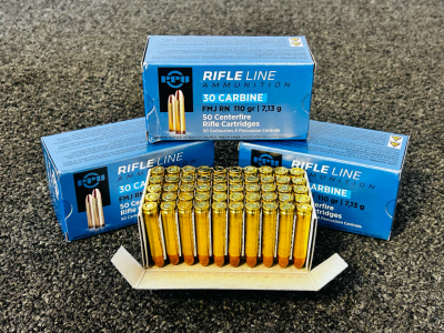 (150) Rnds Of PPU 30 Carbine FMJ RN 110 Gr.