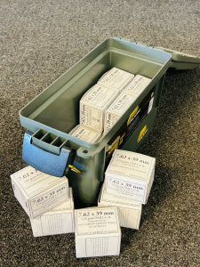Ammo Box With (340) Rnds Of 7.62x 39mm 123 Gr. FMJ