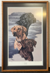 Vintage Framed Art &ldquo;Triple Threat&rdquo; By Joanne Graham