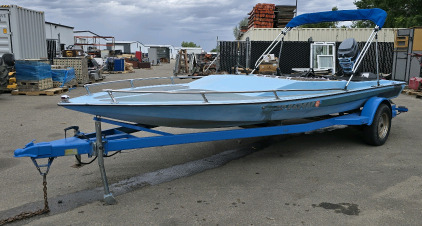 BLUE WITCHCRAFT BOAT AND TRAILER