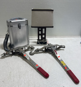(1) Silver Storage Case (1) Decorative Lamp & (2) Cable Pullers