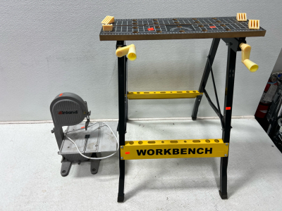 Work bench and bandsaw