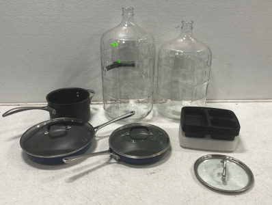 (2) Cooking Pans (1) Cooking Pot (10) Food Trays & More