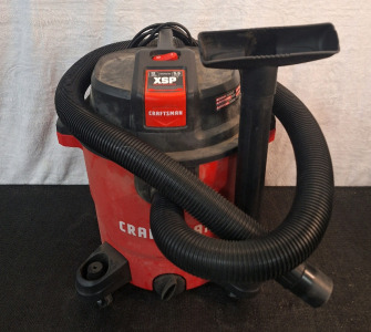 (1) Craftsman 12-Gallon Wet/Dry Shop Vac W/ Hose & 2-Attachments