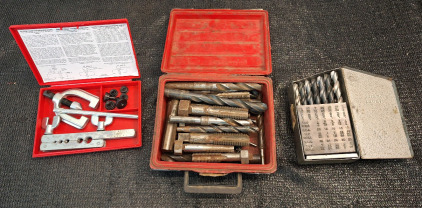 (1) Single / Double Pipe Flairing Set & Assorted Drill Bits W/ Cases