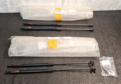 (2) 2-Piece Hood/Trunk Support Shock Sets, (1) Set 18"L, (1) Set 20"L