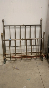 Antique Brass Tube Full Bedframe