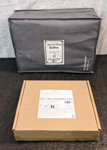 (1) Bedbee Maternity Pillow, (1) Amazon Basics 4-Piece Sheet Set, Full & (1) Box Of Assorted Amazon Overstock
