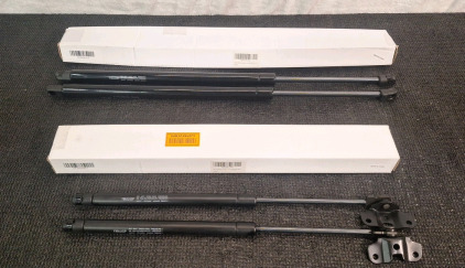 (2) 2-Piece Hood/Trunk Support Shock Sets, (1) Set 22.5"L, (1) Set 16.5"L