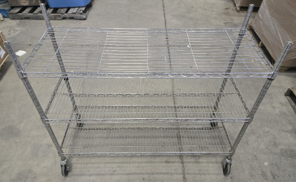 Rolling Wire Rack - 47&frac12;"L x 17&frac34;"D x 41"H