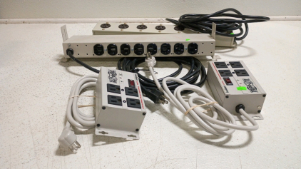 2) Isobar Tripp Lite Ultra Diagnostic Surge Suppressor, APC Surge Power Strip and Intermatic Surge Power Strip