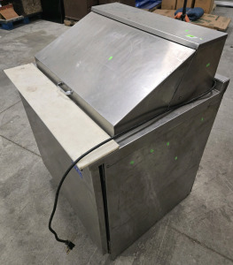 Stainless Steel Sanwhich/Salad Prep Table Cooler/Refrigerator (on Wheels) - 45&frac12;"H x 32&frac14;"W x 29⅝"D / +$800 Value!