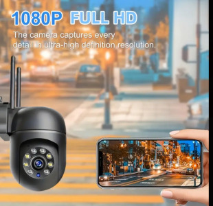 (2) 1080P Auto Tracking, Two Way Voice, Night Vision Security Cameras