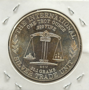 OCM International Silver Trade Unit, 1 Troy Ounce, .999 Fine Silver