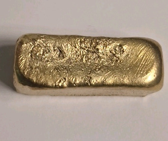 (1) 54-Gram / 1.9-0z Hand Poured Bar From Computer Chips, Not Pure Gold / Unknown Gold Content