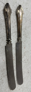 (2) Sterling Handle Butter Knives