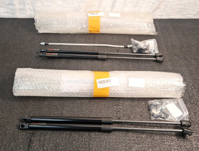 (2) 2-Piece Hood/Trunk Support Shock Sets, Both 19"L