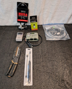 (1) Pair Of Craftsman Handi-Cut Utility Cutters, (1) USB Rechargeable Arc Lighter, (1) Kill A Watt EZ Electricity Usage Monitor, (1) Intermatic Outdoor Programmable Timer, (2) Propane Grill Regulators & (1) AC Harness W/ Switch