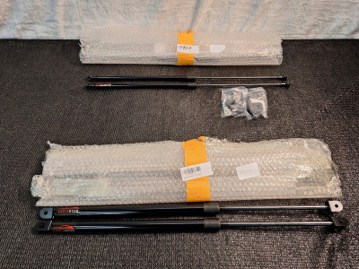 (2) 2-Piece Hood/Trunk Support Shock Sets, Both 24"L