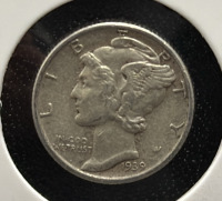 1939 Mercury Dime, United States Coin, Silver Composition - 3