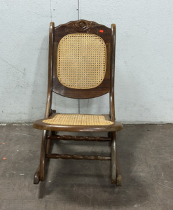 (1) 37x27 Vintage Patio Chair (2) Small Rocking Chair
