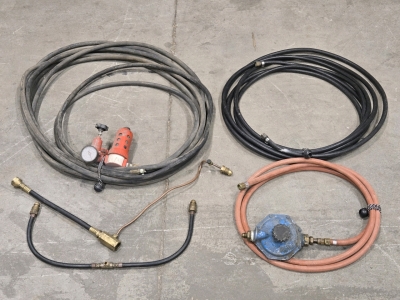 (3) Assorted Length Hoses w/ Some Attachments