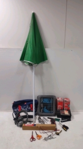 6'1&frac12;" (Green) Beach Umbrella, (1) Foldable Dog Kennel, (1) Igloo Cooler Bag, & Much More
