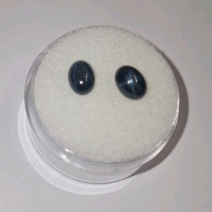 (1) 3.20ct Pair Of Natural Blue Sapphire 7 x 5-mm Oval Gemstones