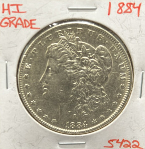 1884 Morgan Silver Dollar, United States Mint, 90% Silver, No Mint Mark