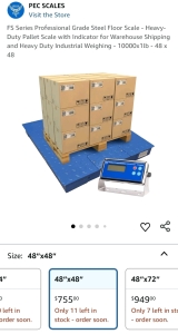 (1) *New* PEC SCALES Commercial Heavy Duty Floor Scale FS Series 48" x 48" / +$700 Value!
