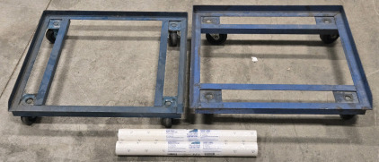 (2) Steel Dough Tray Dolly - 26⅝"W x 24"D x 5"H & 26&frac12;"W x 24"D x 6&frac34;"H , (2) Solid Vinyl Wallcoverings - 20&frac12;"W x 11YD - 56.38 SQ. FT.