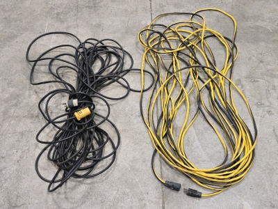 (2) Very Long Heavy Duty Grounded 3-Prong Extension Cords