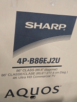 *New* 86" Sharp Aquos 4k Ultra HD Commercial TV w/ Remote - 5