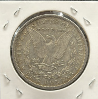 1890 Morgan Silver Dollar, United States Mint, 90% Silver, Lady Liberty Design - 2