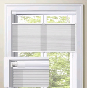 (2) MiLin Top Down Bottom Up Cordless Cellular Shades No Tools No Drill Blinds for Windows Shades for Indoor Windows Magnetic Door Blinds - Light Filtering White 30 1/2" W x 64" H And (2) MiLin Top Down Bottom Up Cordless Cellular Shades No Tools No Drill
