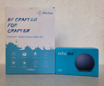 JDiction 1 Gallon Epoxy Resin Kit And Alexa Echo Dot