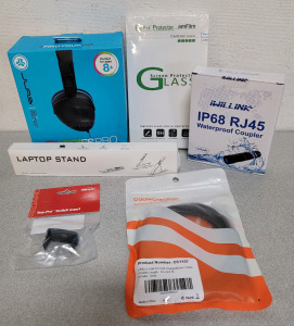 Jlab Over Ear Kids Headphones, IP68 RJ45 Waterproof Coupler, Laptop Stand, Two-Pro Switch Insert And More
