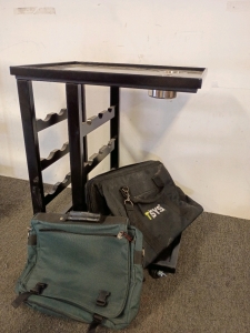 Poker Beverage Cart, Green Laptop Messenger Bag, Foldable Luggage Bag, Pampered Chef 15" Pizza Stone