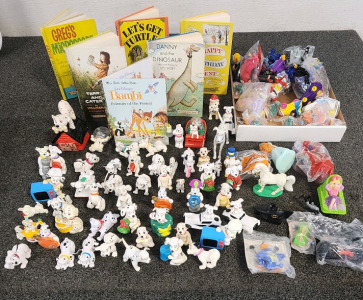 (6) Kids Books, Collection Of Dalmatians, And Toys!