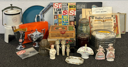 Antique Items Including Vintage Hanau Dental Sterilizer, Vintage Magazines, Vintage Folding Iron, Vintage Glassware & More