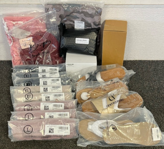 (4) Pairs Of Centro Point Women&rsquo;s Sandals, (8) Pairs Of Wide Leg Womens Workout Shorts, Camo Pants & Pink Sweats, Vacuum Insulated Tumbler & More