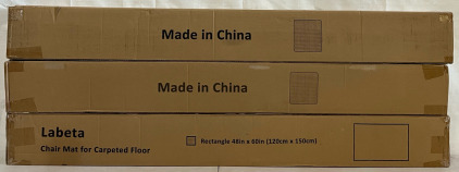 (3) Office Chair Mats for Carpet (48&rdquo;x60&rdquo;)