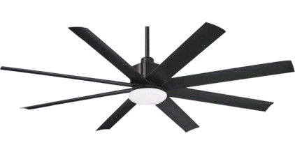 (1) MINKA-AIRE F888L-CL Slipstream 65 Inch Outdoor Ceiling Fan with Dimmable LED Light and DC Motor in Coal Finish, (2) MiLin Top Down Bottom Up Cordless Cellular Shades No Drill Color-Matched No Tools Cellular Blinds for Windows Honeycomb Design Blinds &